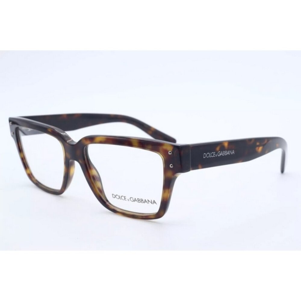 New Dolce & Gabbana DG 3383-502 Tortoise Square Unisex Eyeglasses Frames 53